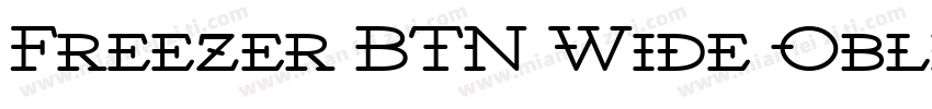 Freezer BTN Wide Oblique字体转换